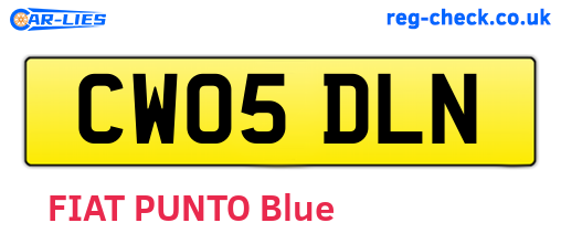CW05DLN are the vehicle registration plates.