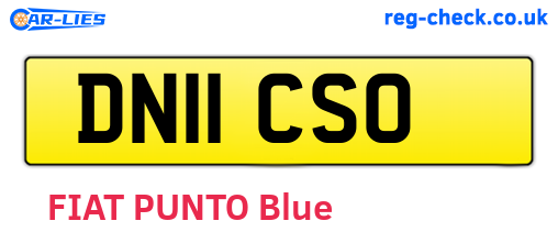DN11CSO are the vehicle registration plates.