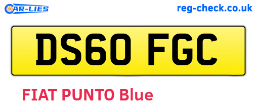 DS60FGC are the vehicle registration plates.