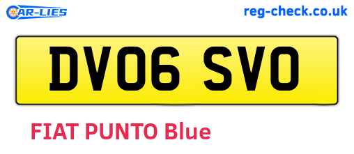 DV06SVO are the vehicle registration plates.