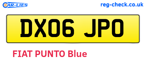 DX06JPO are the vehicle registration plates.