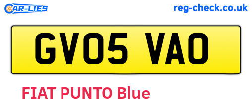 GV05VAO are the vehicle registration plates.