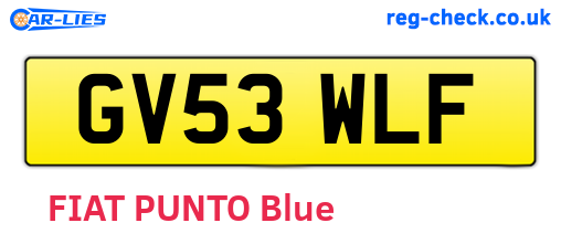 GV53WLF are the vehicle registration plates.