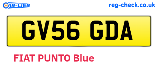 GV56GDA are the vehicle registration plates.