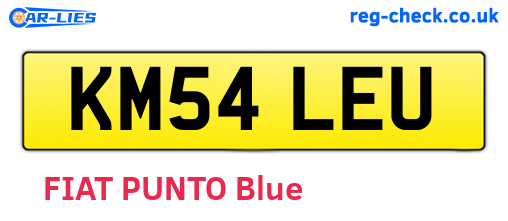 KM54LEU are the vehicle registration plates.
