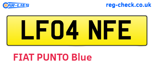 LF04NFE are the vehicle registration plates.