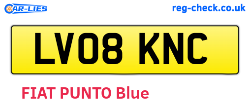 LV08KNC are the vehicle registration plates.