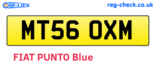 MT56OXM are the vehicle registration plates.