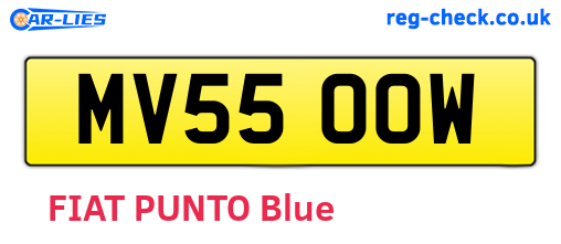 MV55OOW are the vehicle registration plates.