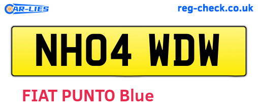 NH04WDW are the vehicle registration plates.