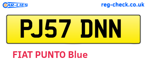 PJ57DNN are the vehicle registration plates.