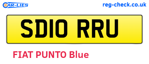 SD10RRU are the vehicle registration plates.
