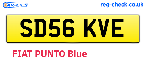 SD56KVE are the vehicle registration plates.