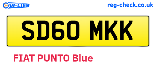 SD60MKK are the vehicle registration plates.