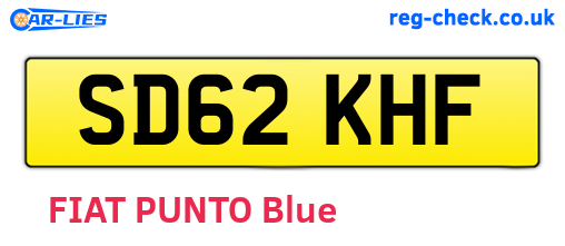 SD62KHF are the vehicle registration plates.