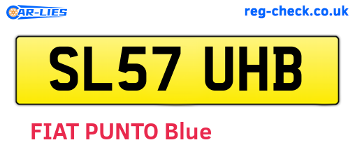 SL57UHB are the vehicle registration plates.