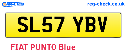SL57YBV are the vehicle registration plates.