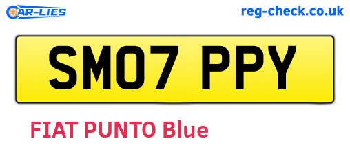 SM07PPY are the vehicle registration plates.