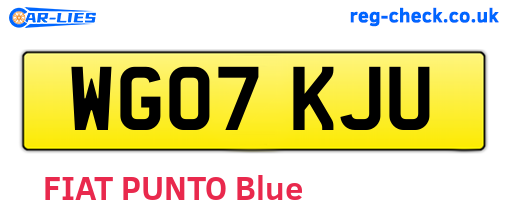 WG07KJU are the vehicle registration plates.
