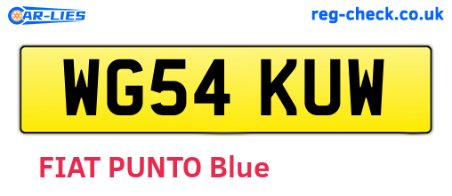 WG54KUW are the vehicle registration plates.
