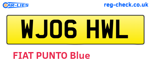 WJ06HWL are the vehicle registration plates.