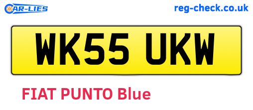WK55UKW are the vehicle registration plates.