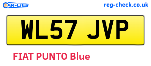 WL57JVP are the vehicle registration plates.