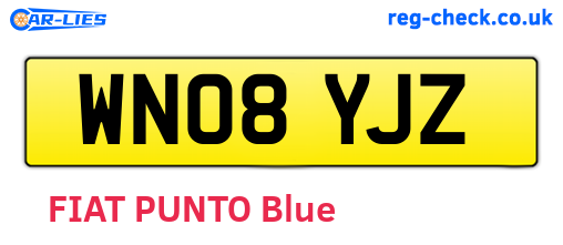 WN08YJZ are the vehicle registration plates.