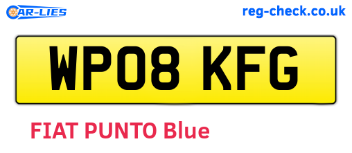 WP08KFG are the vehicle registration plates.