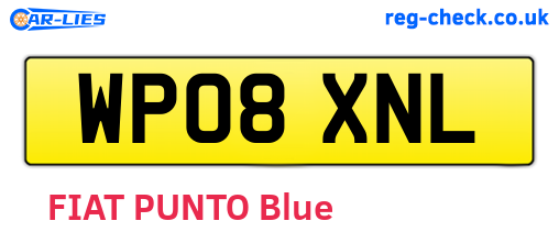 WP08XNL are the vehicle registration plates.