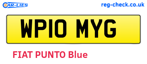 WP10MYG are the vehicle registration plates.