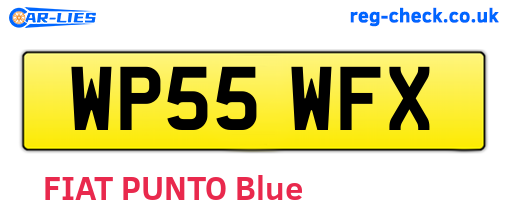 WP55WFX are the vehicle registration plates.