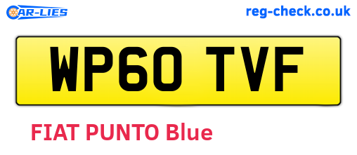 WP60TVF are the vehicle registration plates.