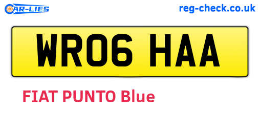WR06HAA are the vehicle registration plates.