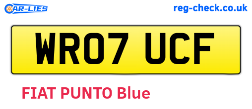 WR07UCF are the vehicle registration plates.