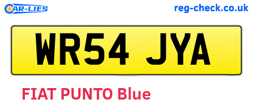 WR54JYA are the vehicle registration plates.