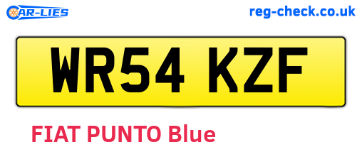 WR54KZF are the vehicle registration plates.