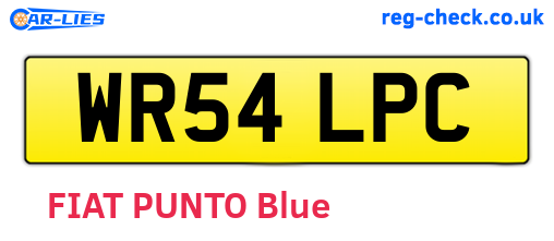 WR54LPC are the vehicle registration plates.