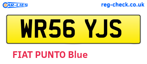 WR56YJS are the vehicle registration plates.