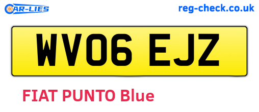 WV06EJZ are the vehicle registration plates.
