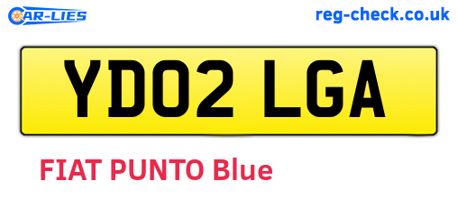YD02LGA are the vehicle registration plates.