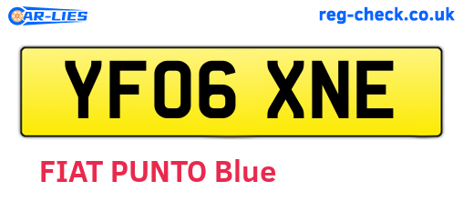 YF06XNE are the vehicle registration plates.