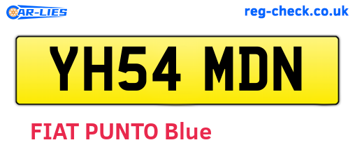 YH54MDN are the vehicle registration plates.