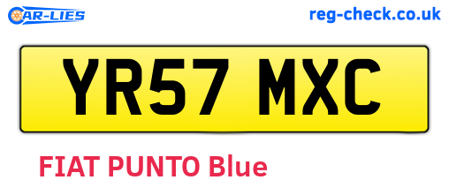 YR57MXC are the vehicle registration plates.