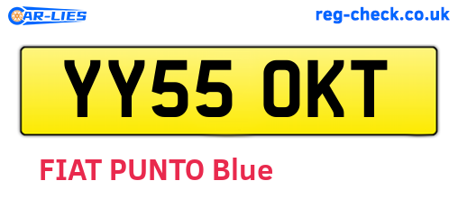 YY55OKT are the vehicle registration plates.