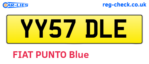 YY57DLE are the vehicle registration plates.
