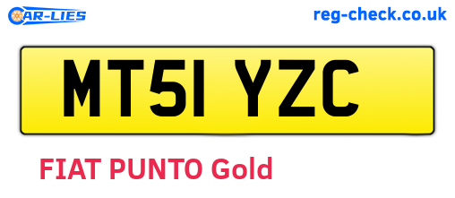 MT51YZC are the vehicle registration plates.