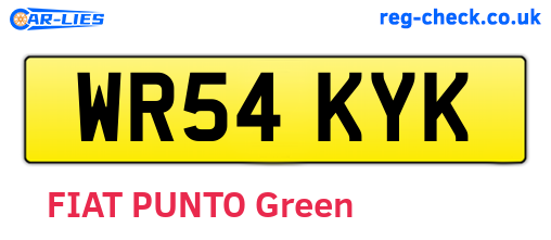 WR54KYK are the vehicle registration plates.