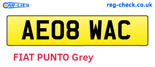 AE08WAC are the vehicle registration plates.