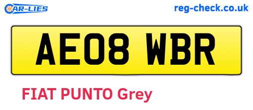AE08WBR are the vehicle registration plates.